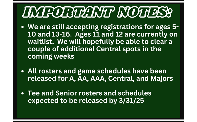 Important Updates